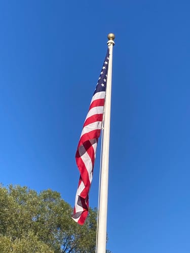 Customer photo review of Ultra Heavy Duty American Flag - 2-ply Polyester - Made In USA