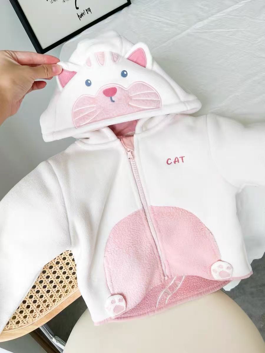 Customer photo review of Dave&Bella Girls/Boys Autumn Zoo Series Warm Playful Fleece Jacket Coat