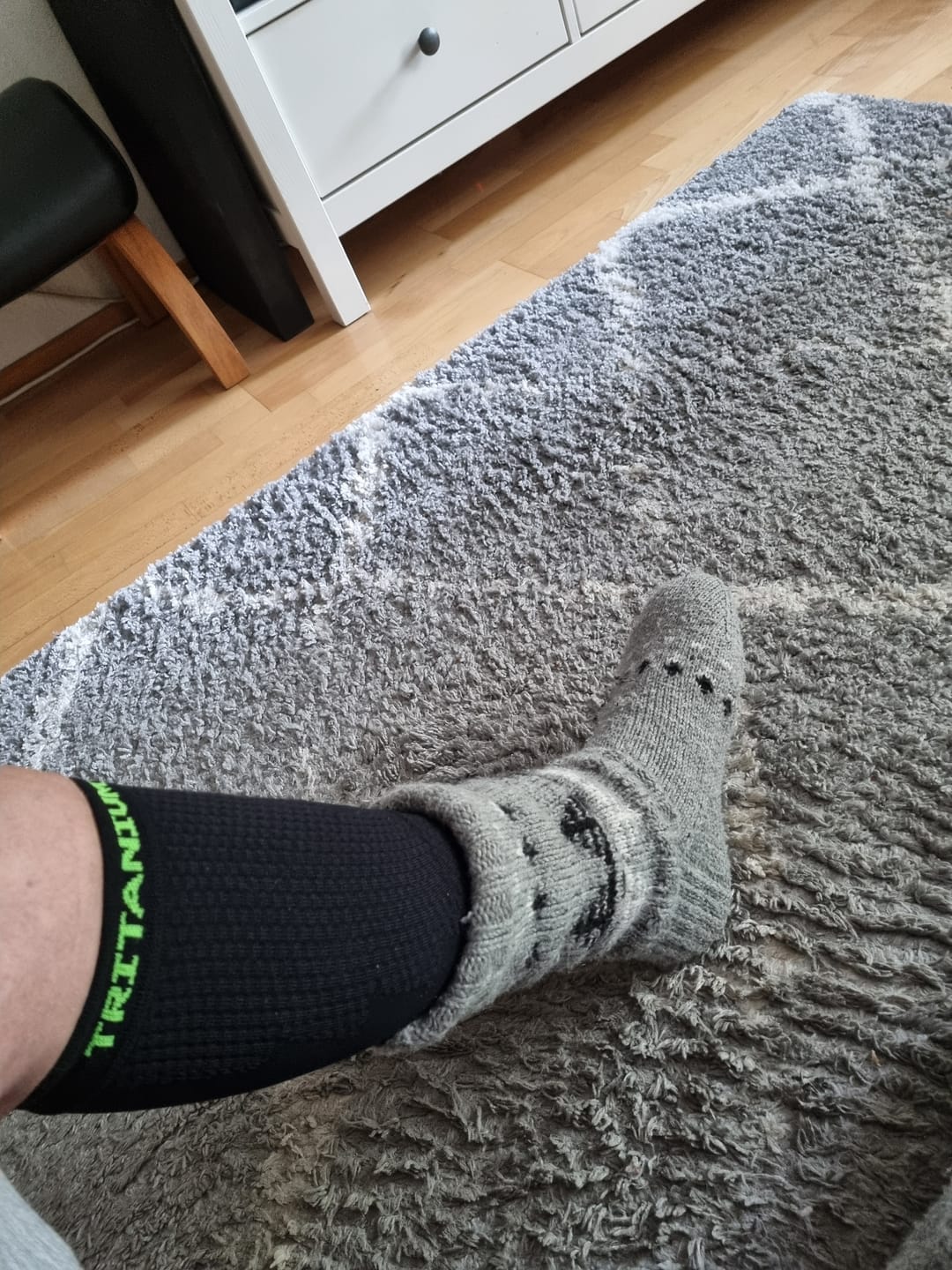 Customer photo review of eXtend Ankle – Kompressionilkkasukat - Musta/lime