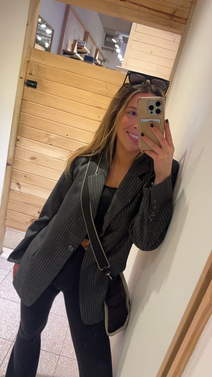 Customer photo review of Blazer Raya Lurex Grey
