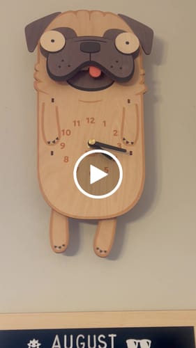 Customer video review of Penny the Pug Pendulum Clock