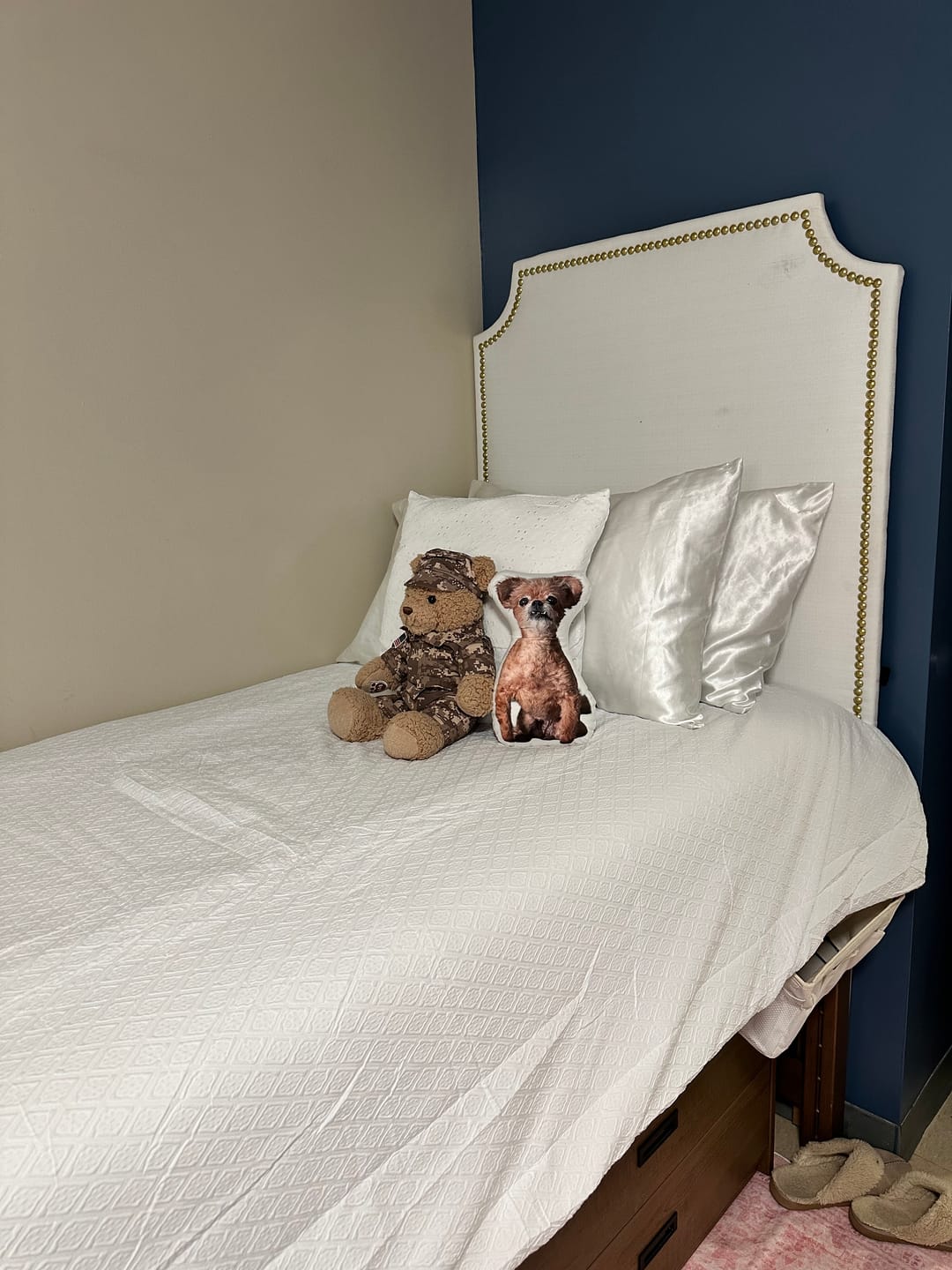 Customer photo review of Custom Dog Shaped Memorial Pillow for Pet Owners from Your Pet Picture
