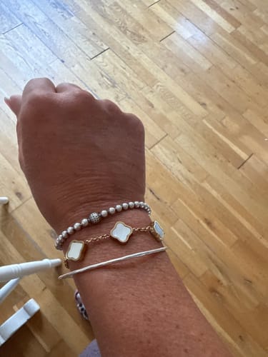 Customer photo review of Celine Clover Bracelet