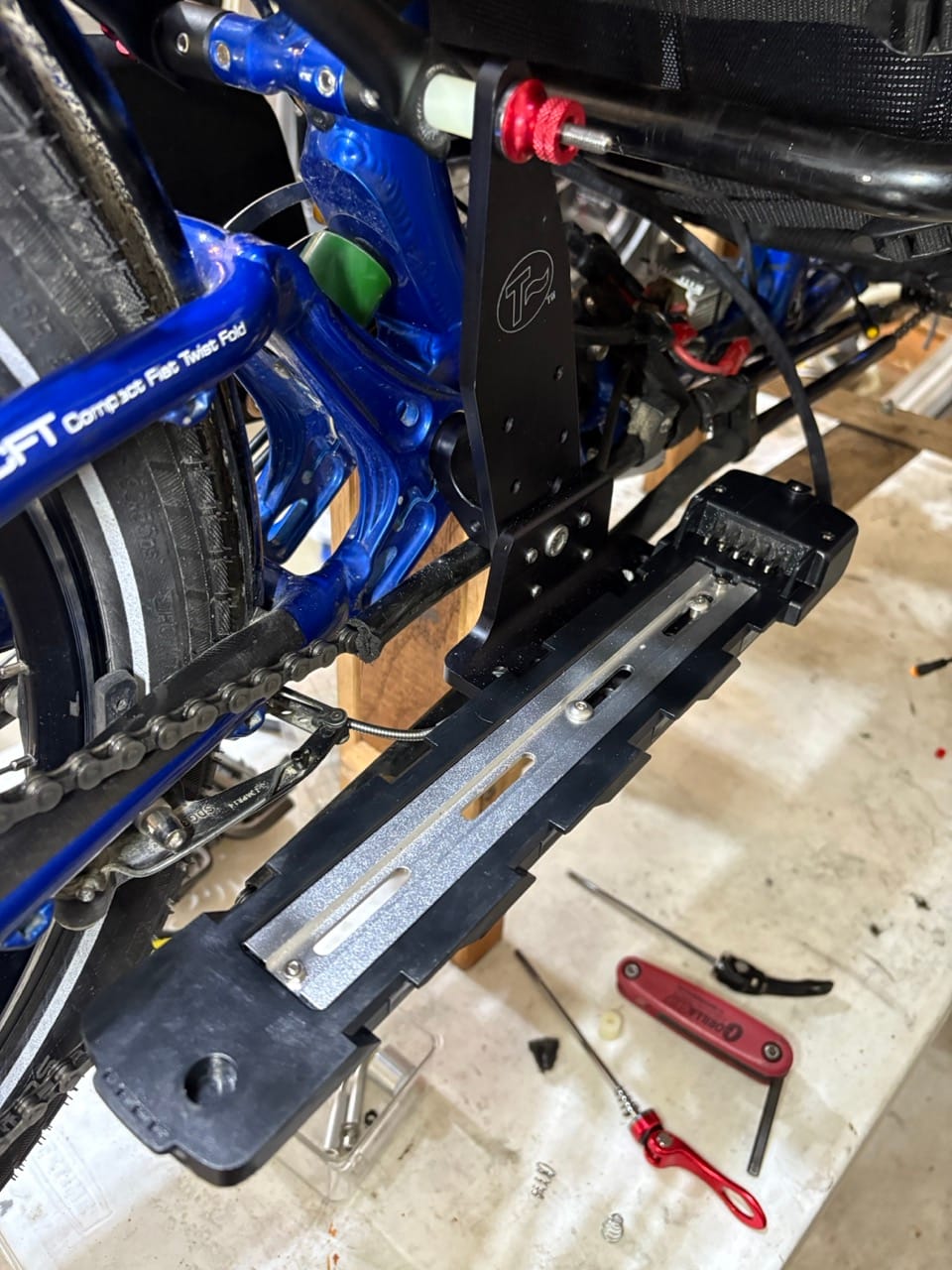 Customer photo review of ICE Configured Battery Mount - Suspended Trikes