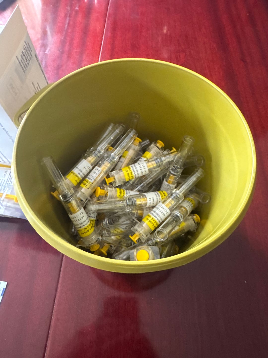 Customer photo review of Sharpsguard 2.5 Litre Yellow Sharps Bin