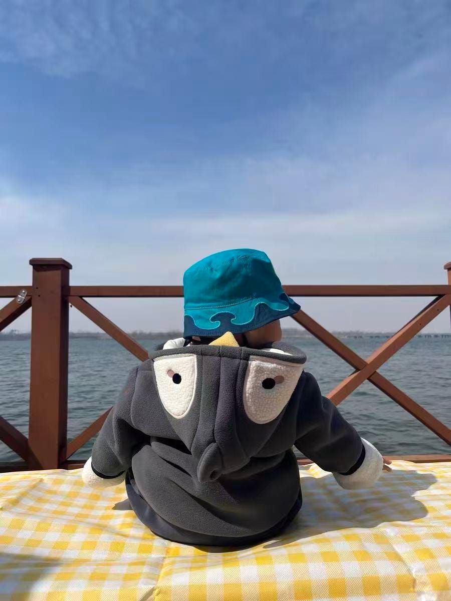 Customer photo review of Dave&Bella Girls/Boys Autumn Zoo Series Warm Playful Fleece Jacket Coat