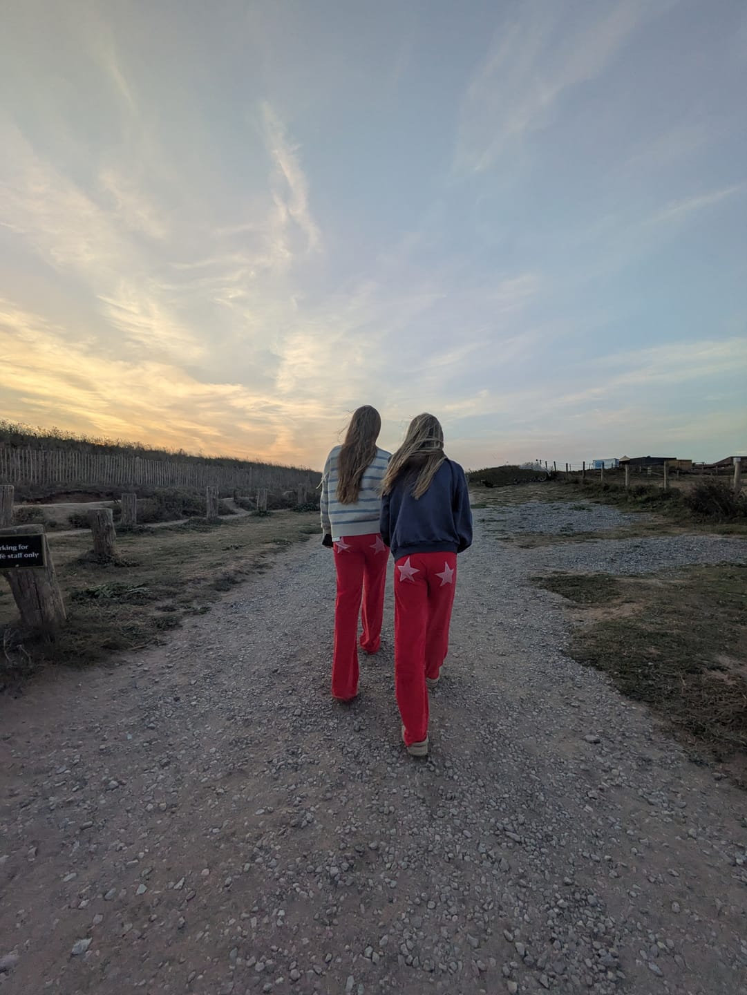 Customer photo review of Velour Star Jogger Poppy / Pale Pink