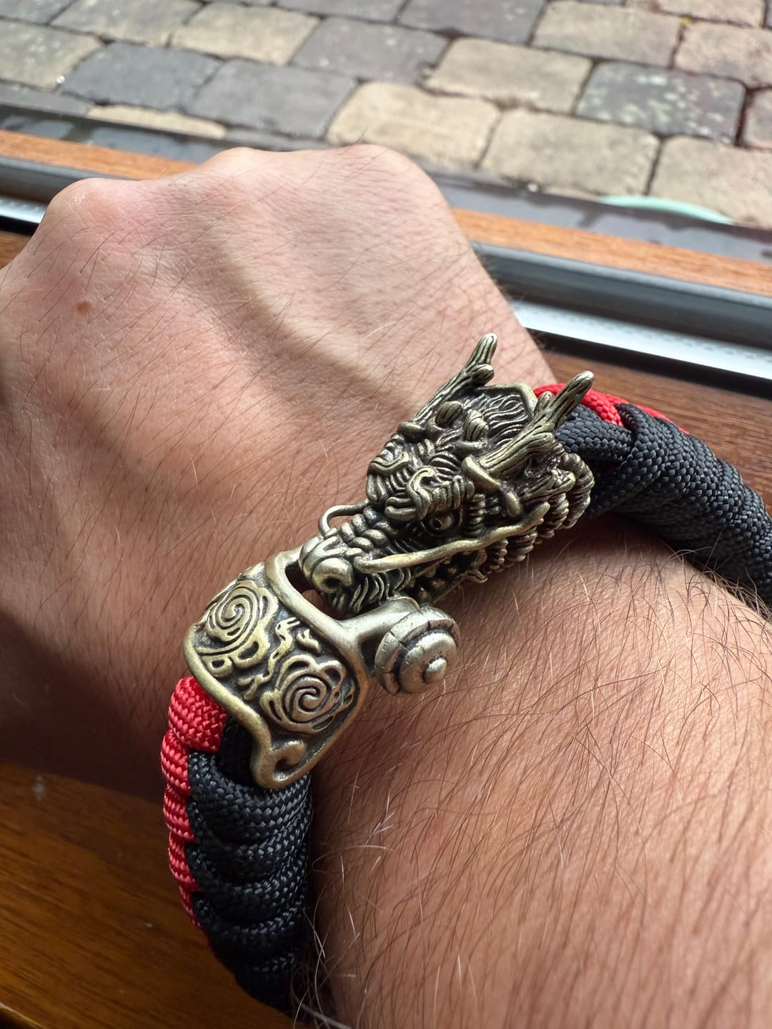 Customer photo review of The Dragon Paracord Bracelet