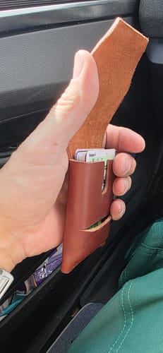 Customer photo review of Slimmad plånbok i äkta läder