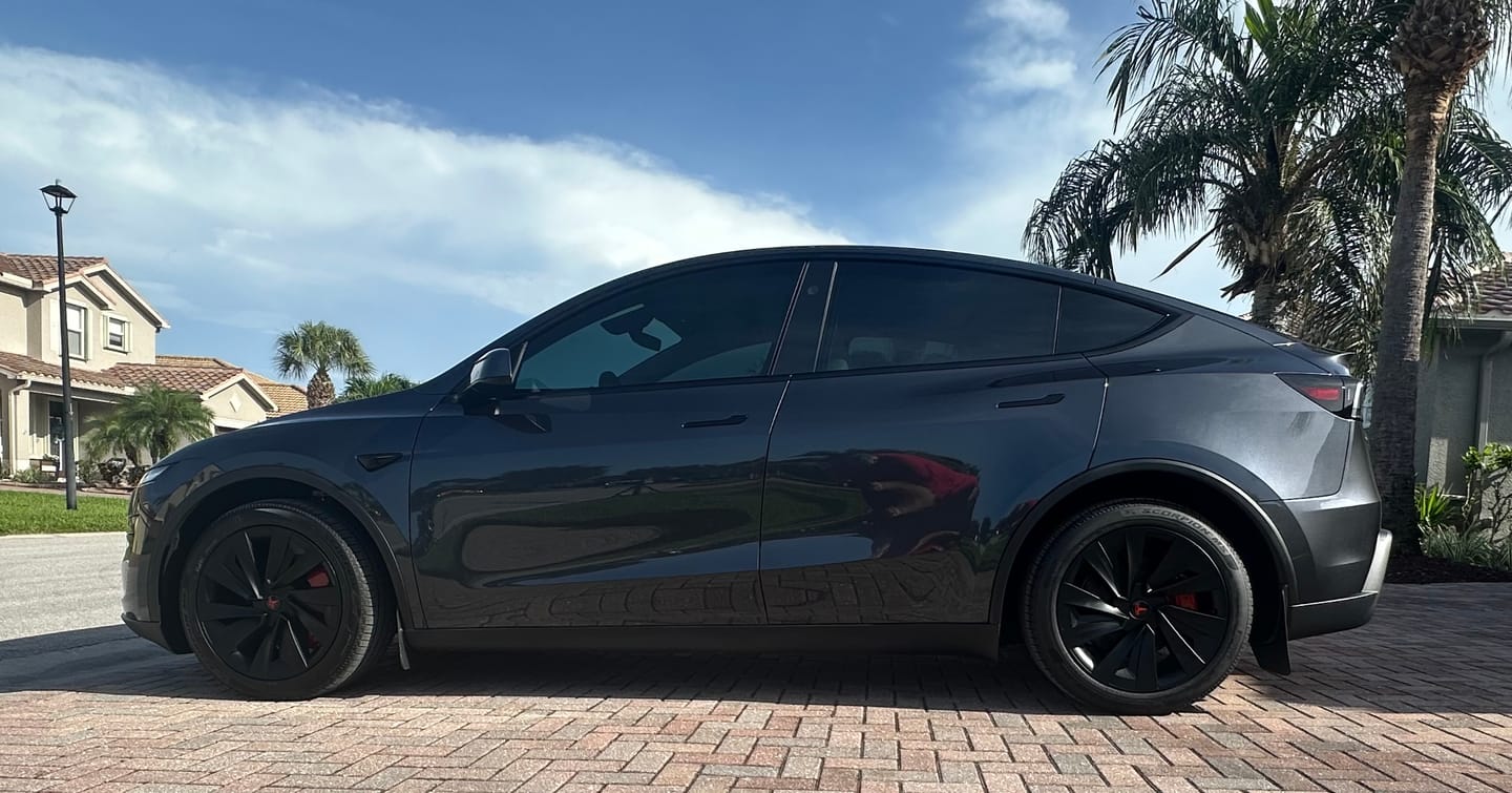 Customer photo review of Mud Flaps Splash Guards for Model Y All Year