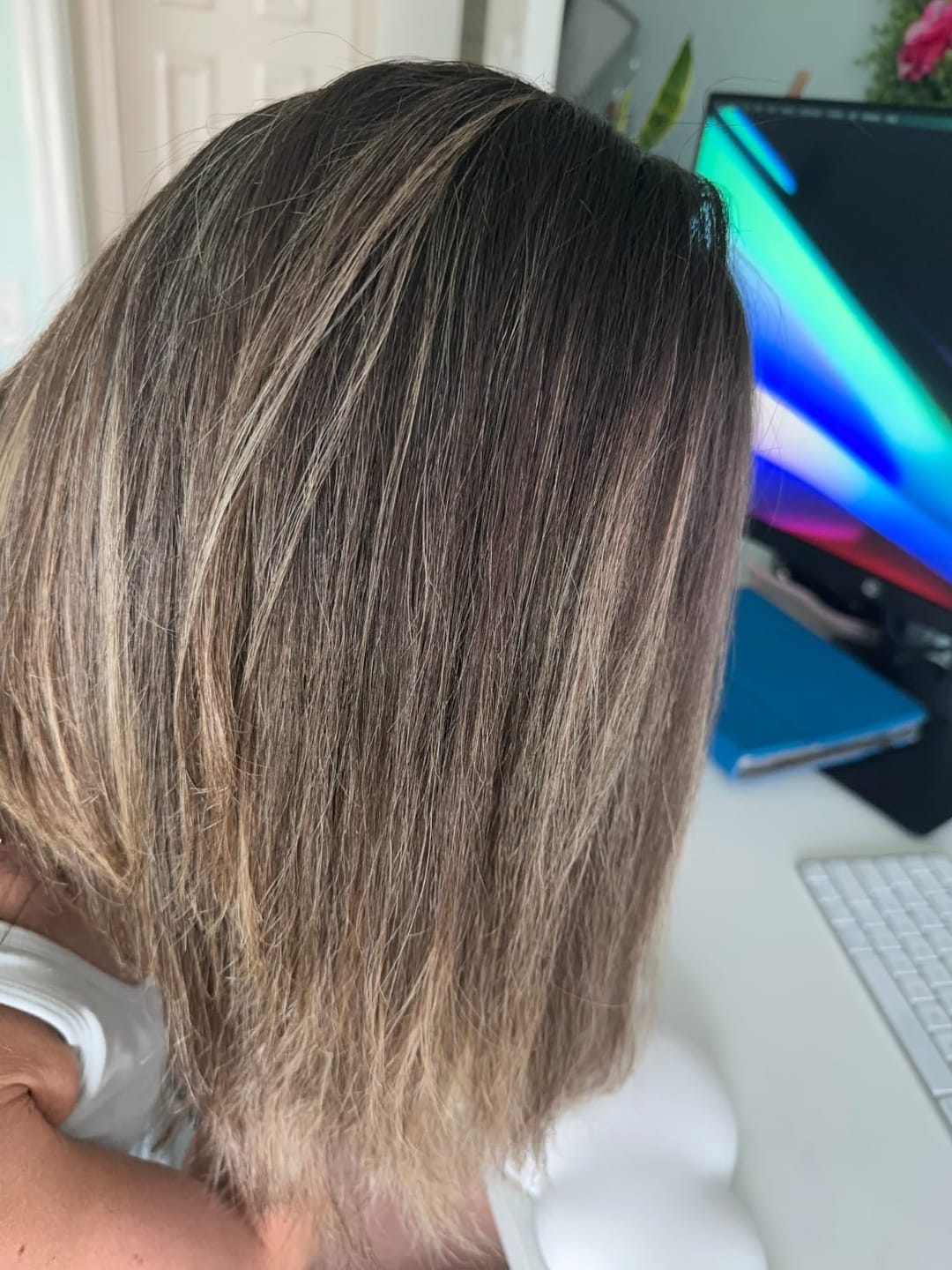 Customer photo review of KERAGEN Brazilian Keratin Treatment - Professional Smoothing Kit for Frizzy Hair