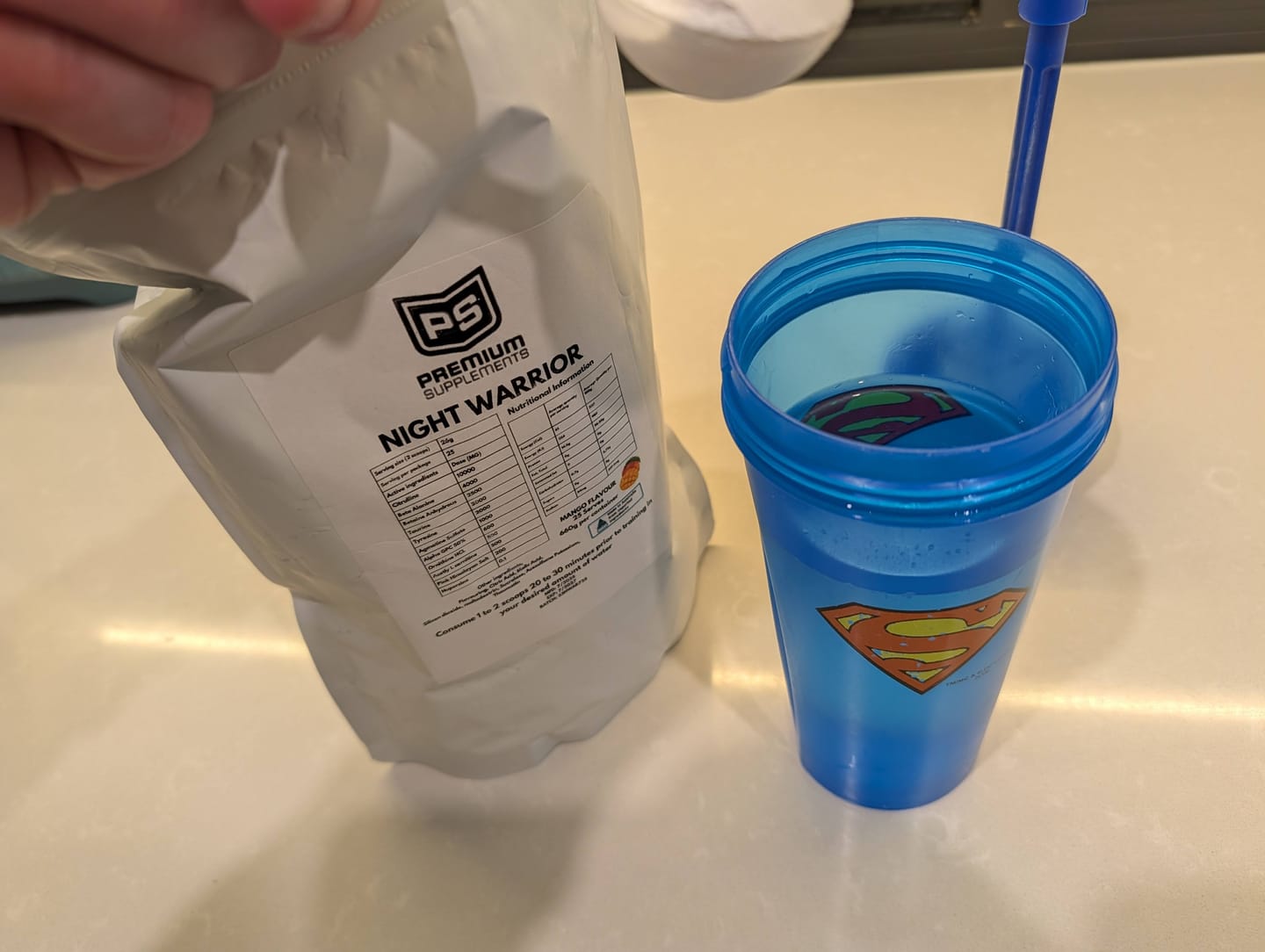 Customer photo review of Warrior High-Stimulant Pre-workout