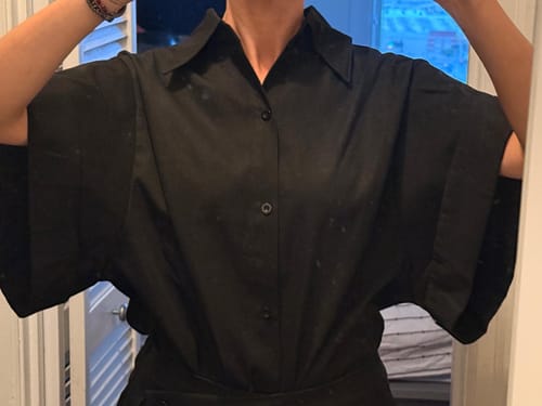 Customer photo review of Loose Casual Shirt with Wide Sleeves
