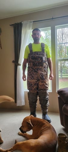 Customer photo review of FLASH SALE AquaWade Duck Waterfowl Hunting Breathable Chest Waders