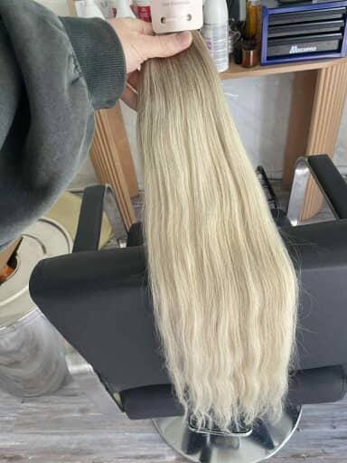Customer photo review of Raw Indian Straight Bulk Hair