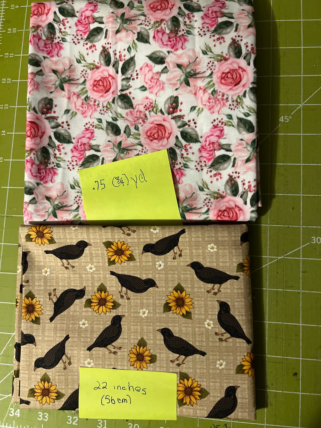 Customer photo review of End of Bolt Mystery Fabric