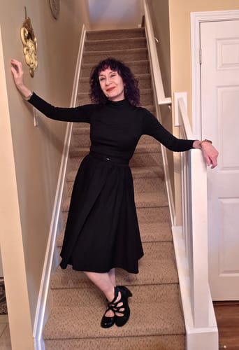 Customer photo review of Bad Girl Swing Dress in Black - Vixen by Micheline Pitt