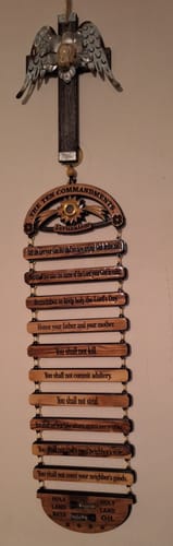 Customer photo review of NEW* Ten Commandments from the Holy Land Wall Hanging
