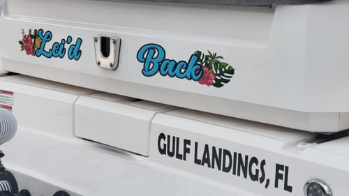 Customer photo review of Boat Logo Decal