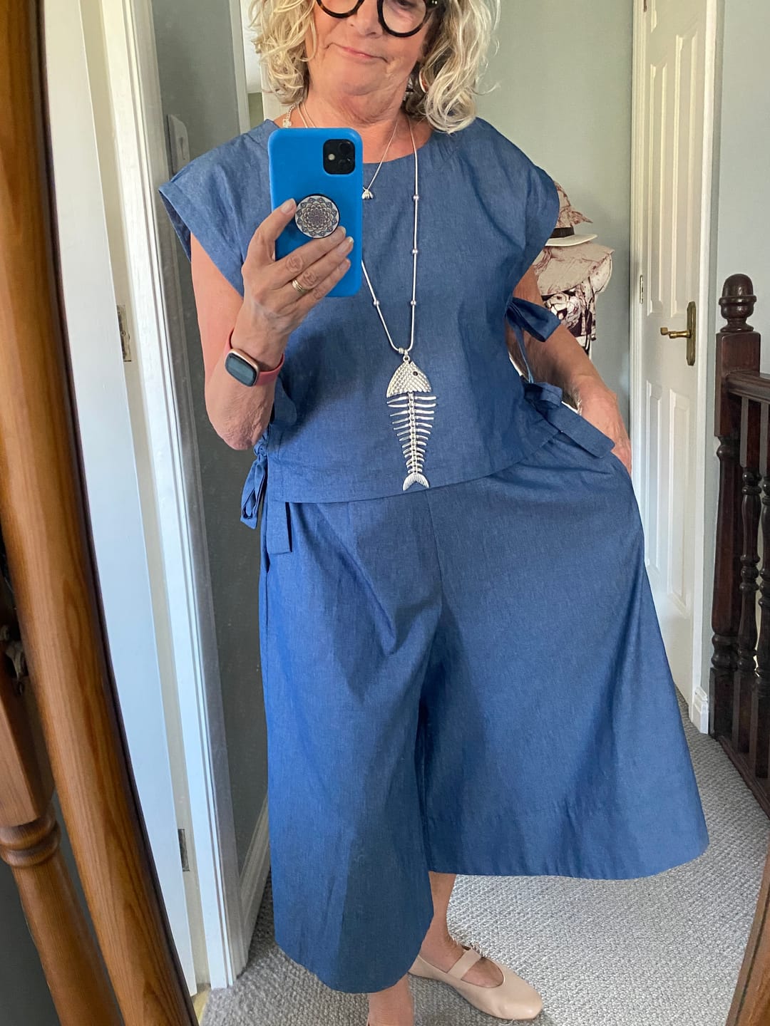 Customer photo review of Lightweight 4oz Washed Denim Fabric