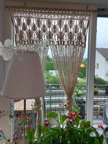 Customer photo review of Makramee Wandbehang ca. 94,5 x 171cm in cremeweiß an Holzstab