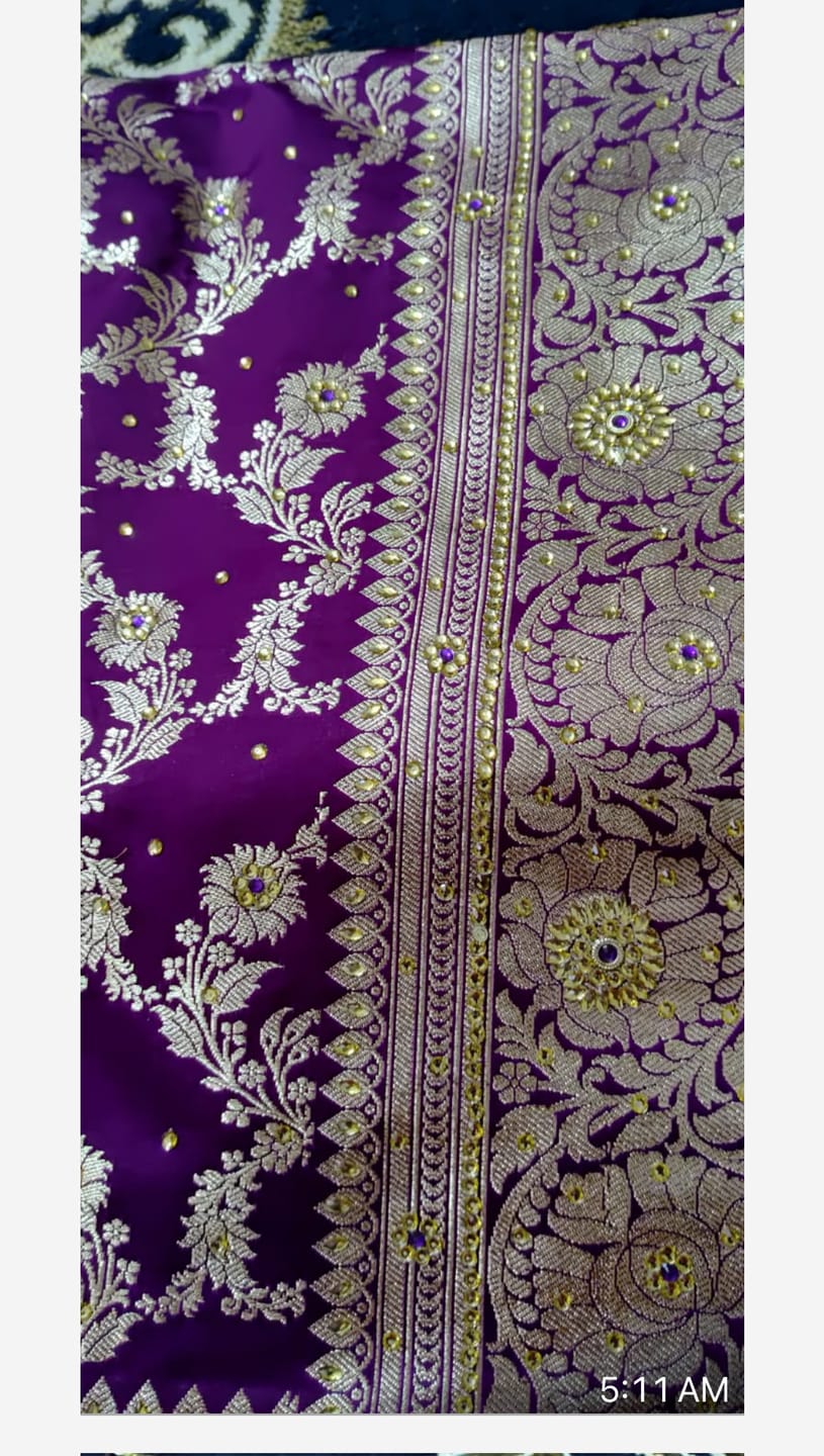 Customer photo review of Stone Work Normal (Add-on) For Saree