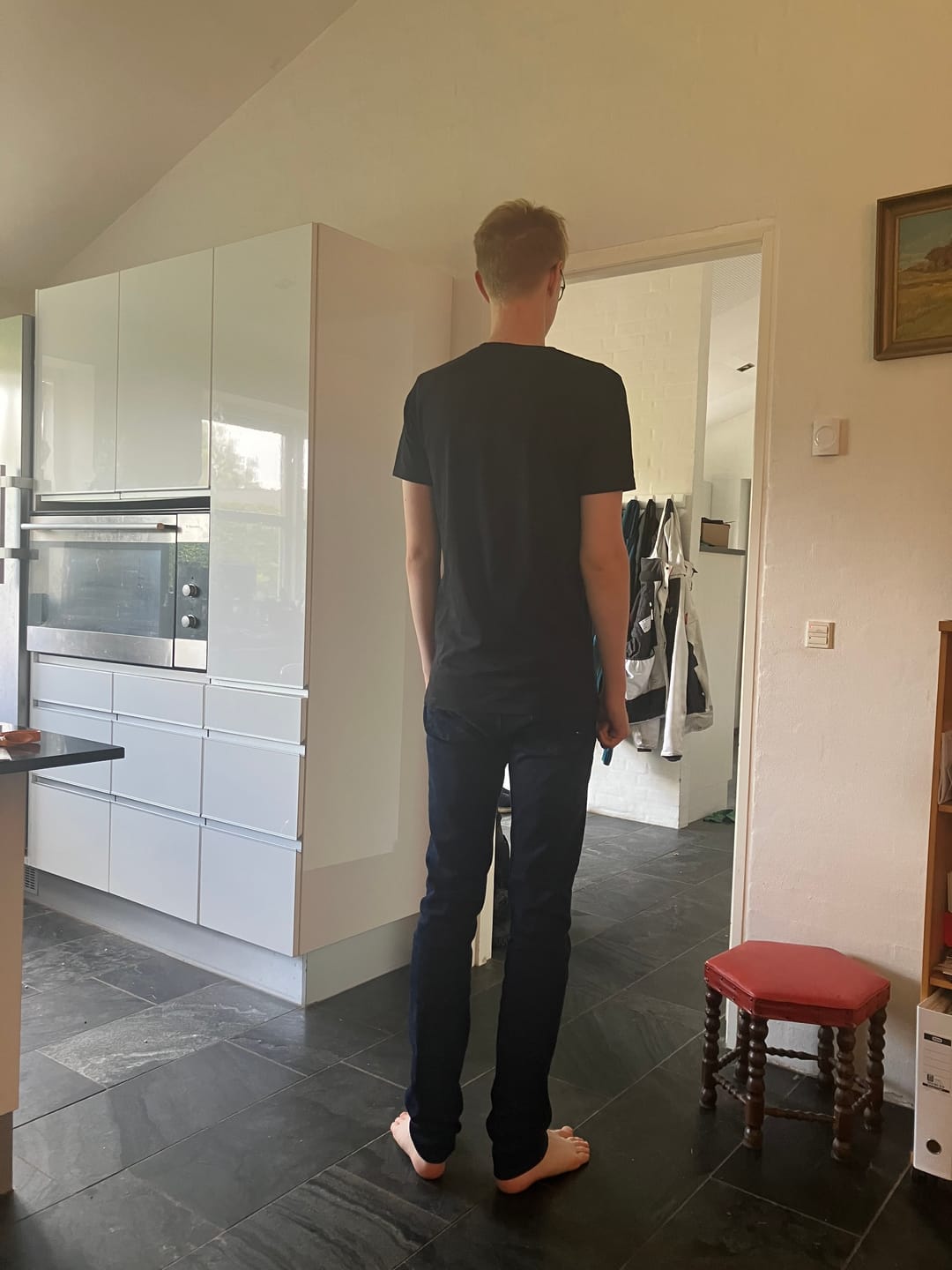 Customer photo review of Organic Tall Slim T-shirt (Black)