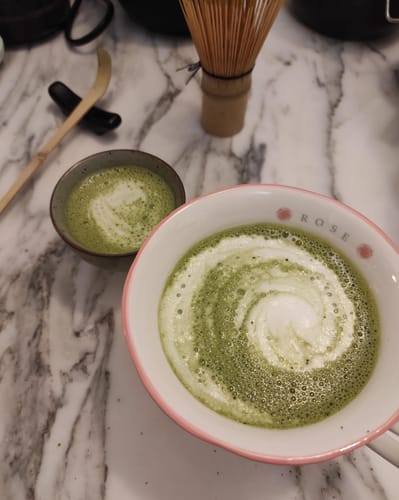 Customer photo review of Premium Matcha Latte Powder