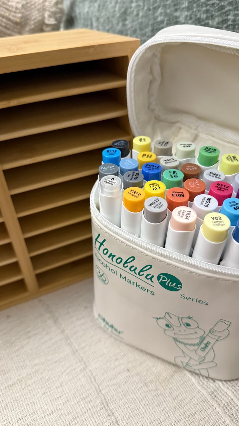 Customer photo review of Ohuhu Honolulu Plus Series Supreme Rubber Brush Tip Markers
