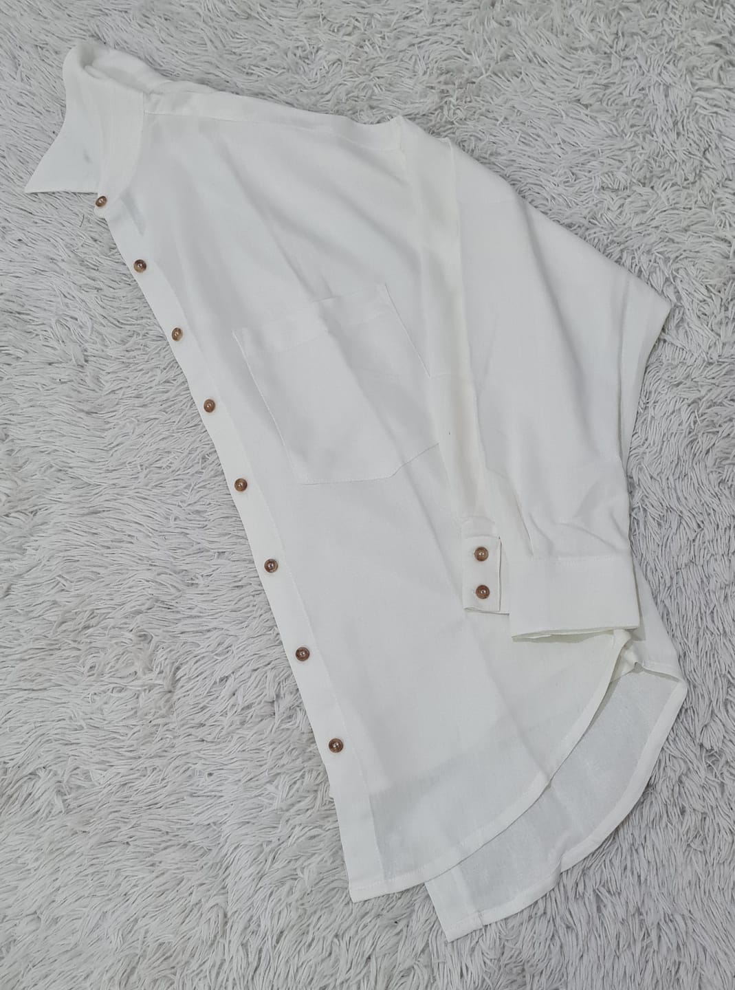 Customer photo review of Camisa Cupuaçu Off White
