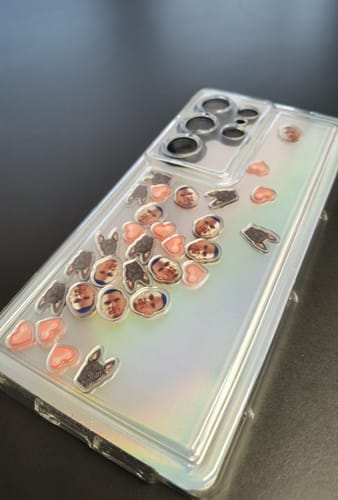 Customer photo review of Shaker Case™ with Custom Charms