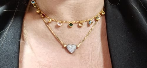 Customer photo review of Collana con  ciondoli pendenti colorati