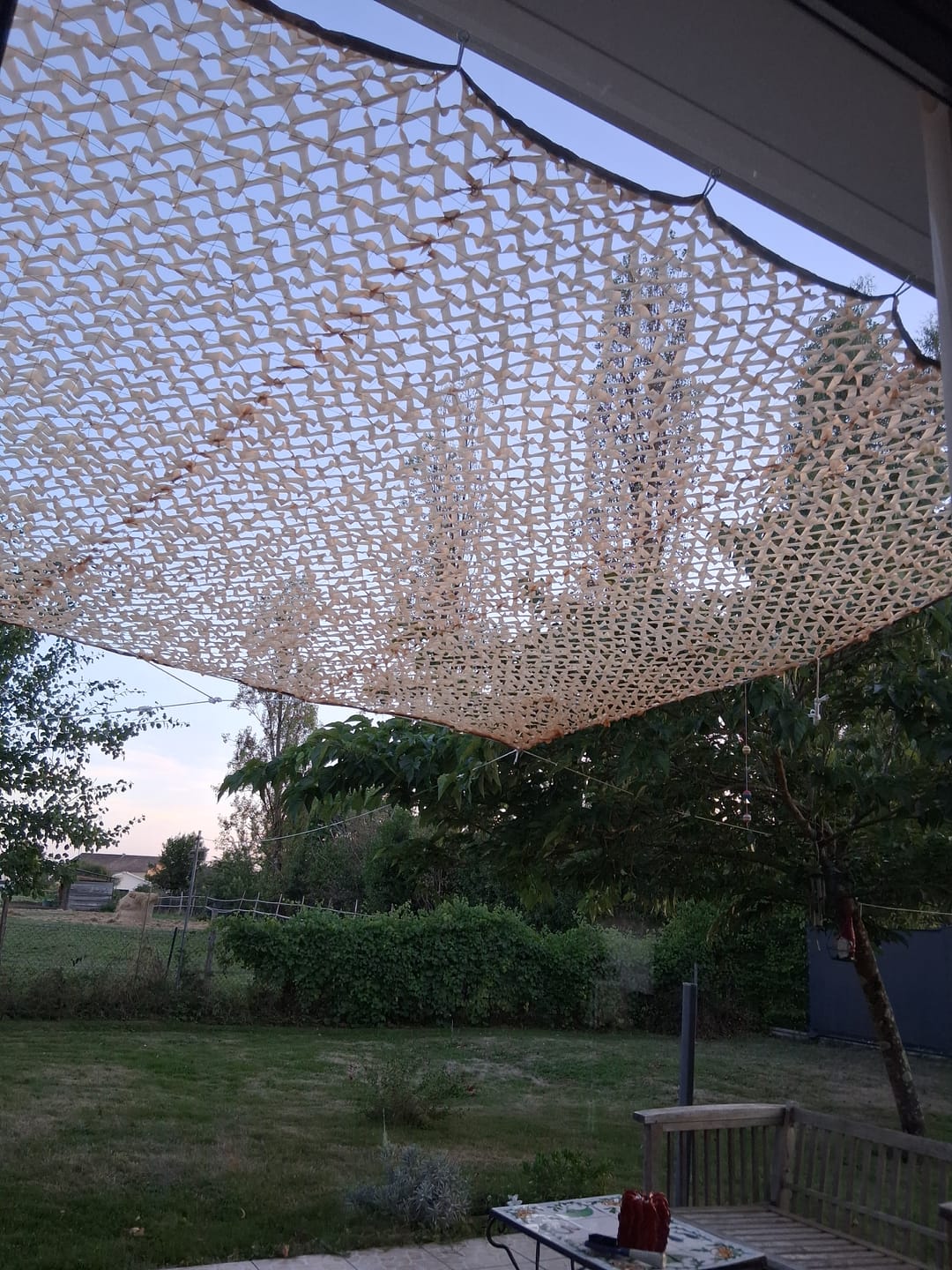 Customer photo review of Voile d'Ombrage Camouflage pour Extérieur