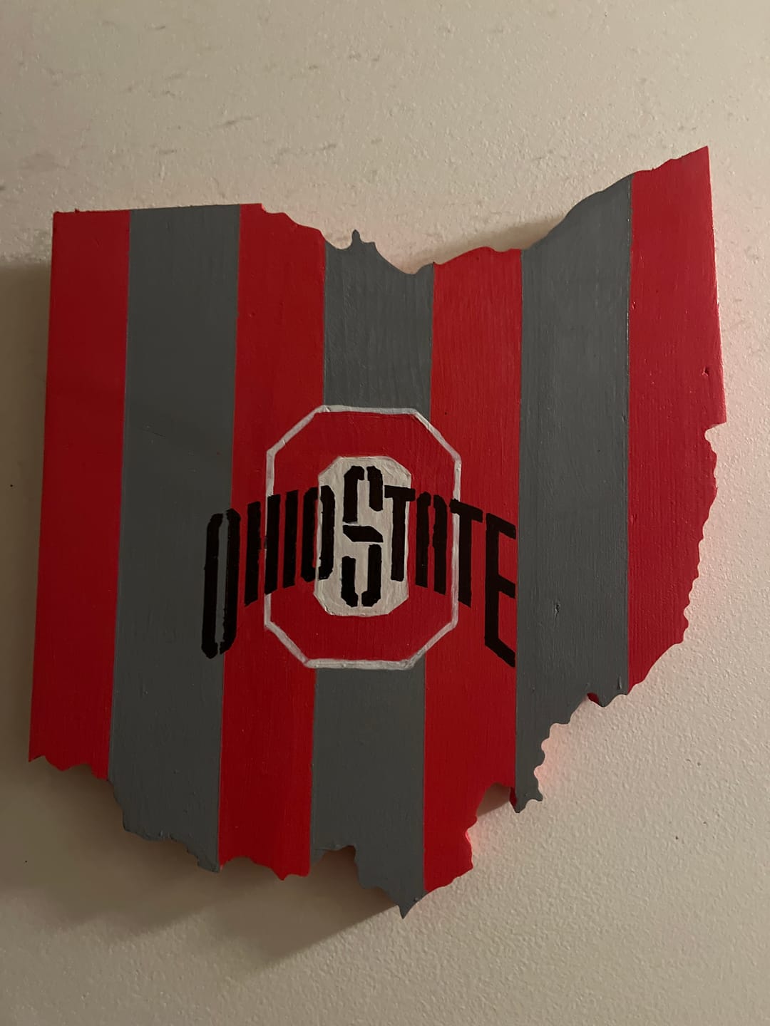 Customer photo review of 14.0x12.4" State Of Ohio Acrylic Router Template