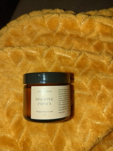 Customer photo review of Pineapple Papaya Travel Size Whipped Body Cream