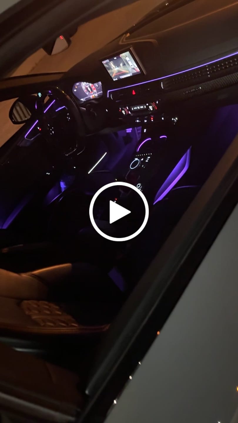 Customer video review of B9/B9.5 Dashboard Ambient Lighting