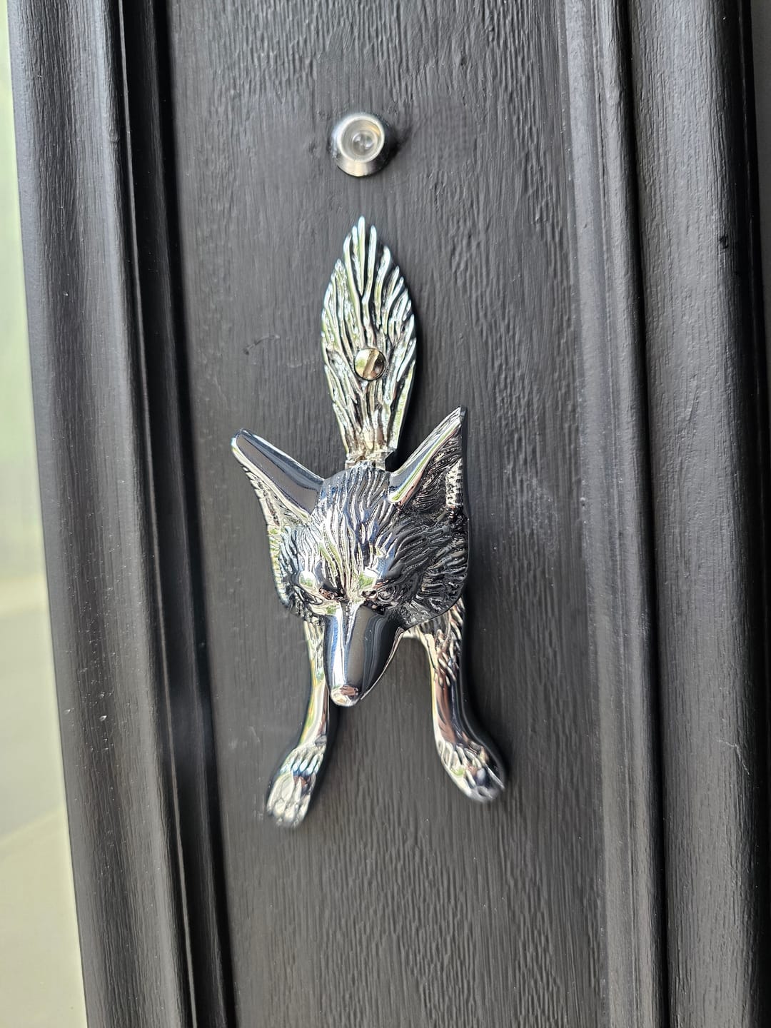 Customer photo review of Fox Door Knocker | Solid Brass