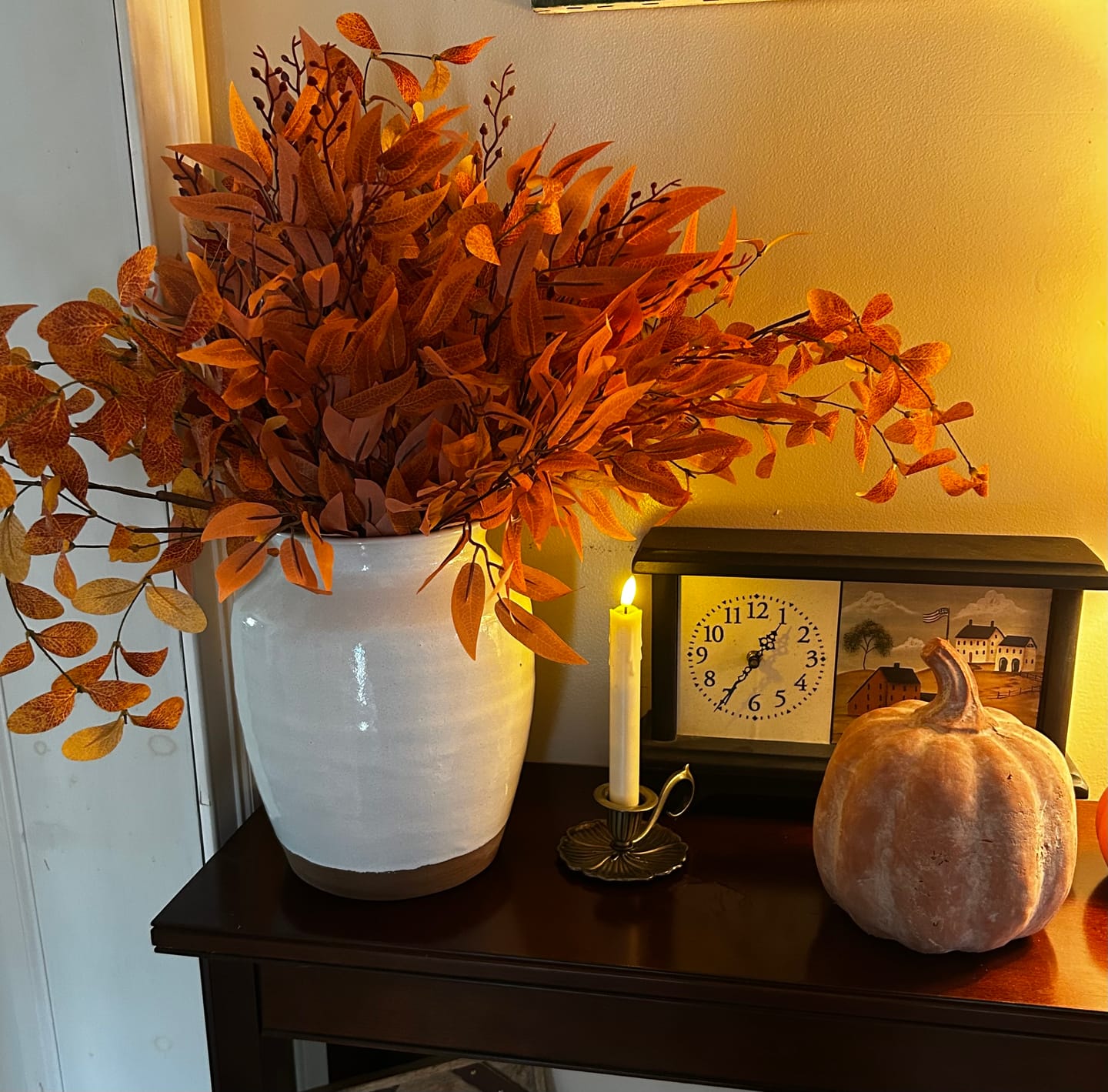 Customer photo review of Terracotta Whitewashed Pumpkin