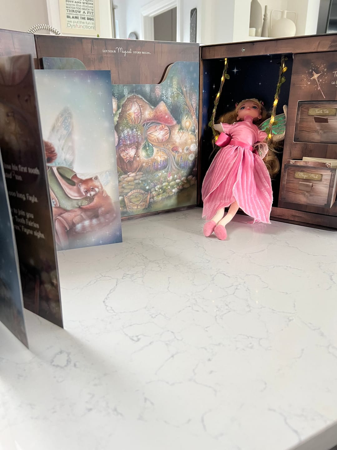 Customer photo review of My Forever Tooth Fairy Gift Set - Includes Storybook, Tooth Fairy Doll, Tooth Tote & Dis'Play' Case - Girl Version - Limited Stock Remaining