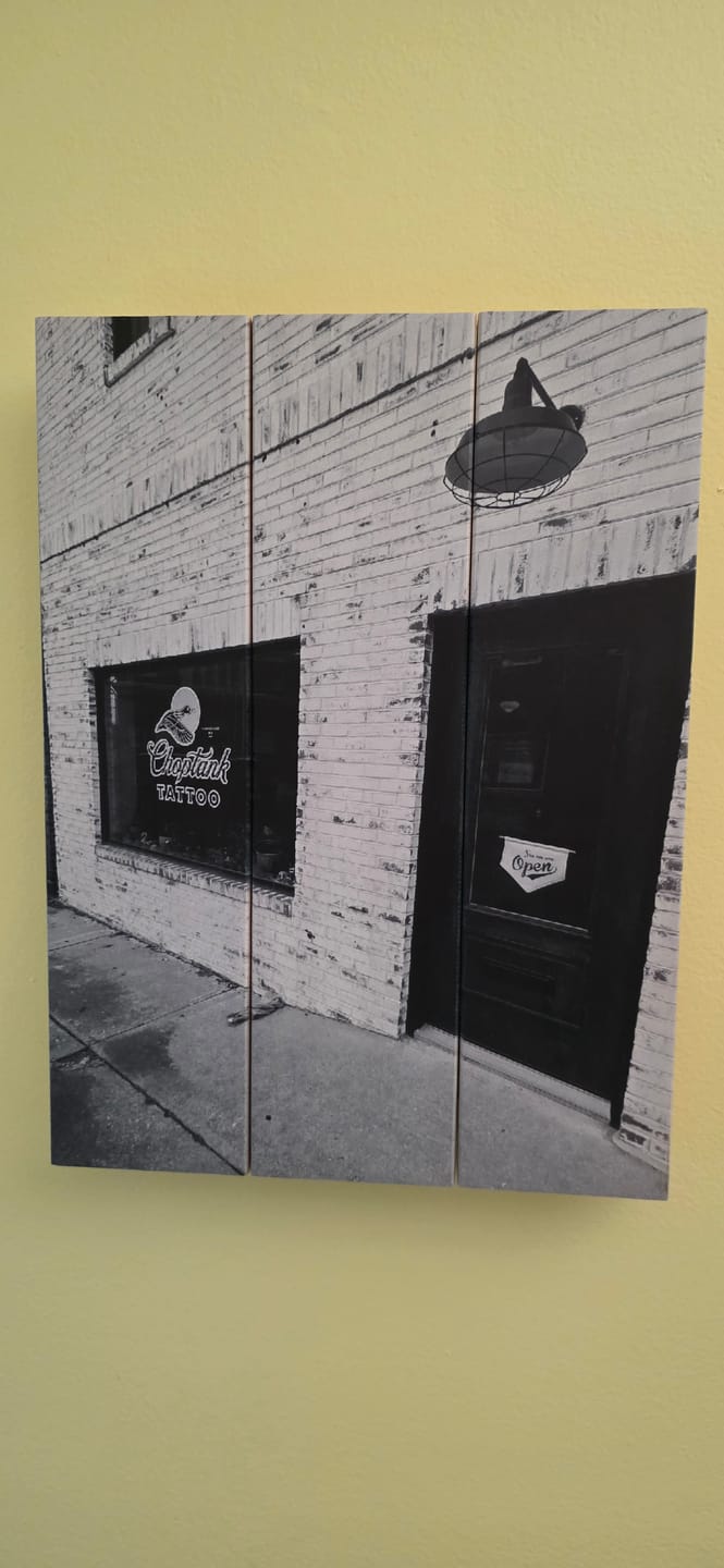 Customer photo review of 14 x 10.5 Planked Wood Print