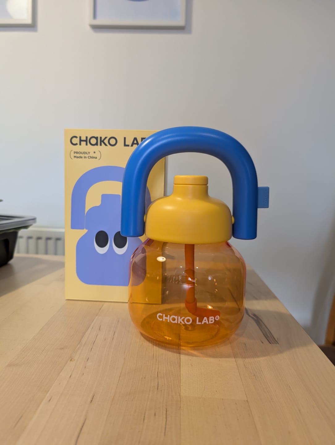 Customer photo review of Chako Lab LinLin Plastic Water Bottle Orange/Yellow/Blue
