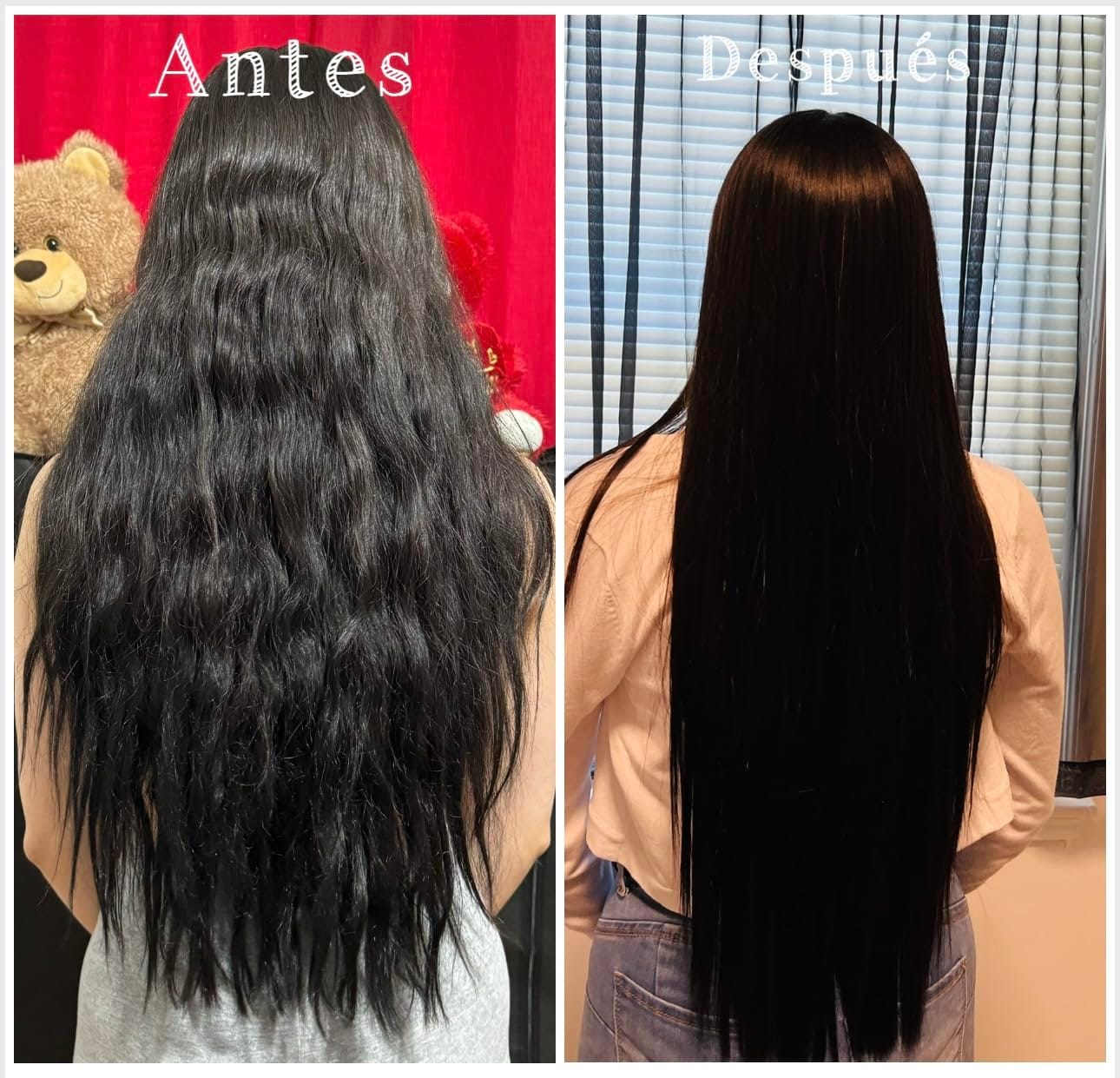 Customer photo review of KERAGEN Brazilian Keratin Treatment - Professional Smoothing Kit for Frizzy Hair
