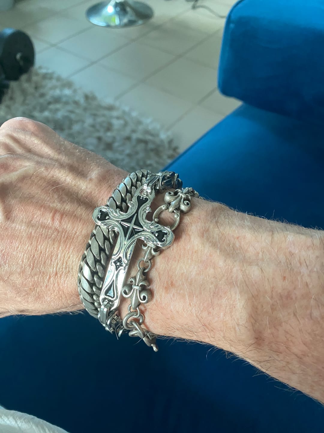 Customer photo review of FREE Today: Iron & Faith Men's Bracelet: Strength and Redemption in Every Link