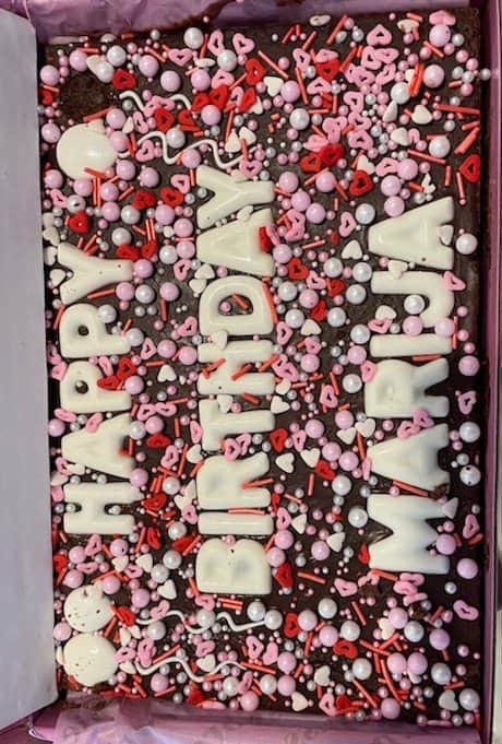 Customer photo review of Custom Birthday Brownie