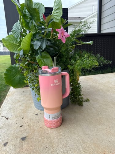 Customer photo review of Pucker Peach Druzy BLING Tumbler Boot -fits 40oz New!