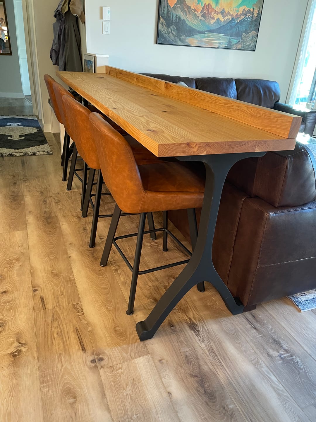 Customer photo review of Counter Table Legs 612 Wishbone 34H for Dining Tabletop