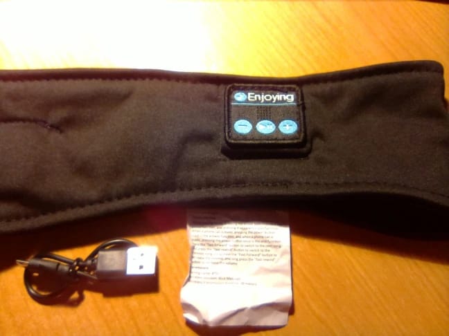 Customer photo review of Sleep Headphones Bluetooth Sports Headband Headphones with HD Stereo