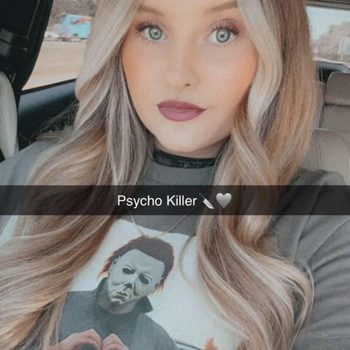 Customer photo review of Michael Myers Halloween Heart Hands T-Shirt/Sweatshirt/Hoodie