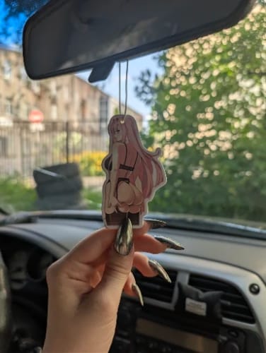 Customer photo review of JDM Cute Anime Girl Car Air Fresheners