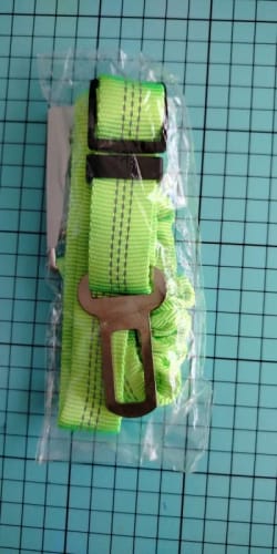 Customer photo review of SafeRide™ Adjustable Dog Car Seat Belt – Pet Safety Harness Clip for Cars